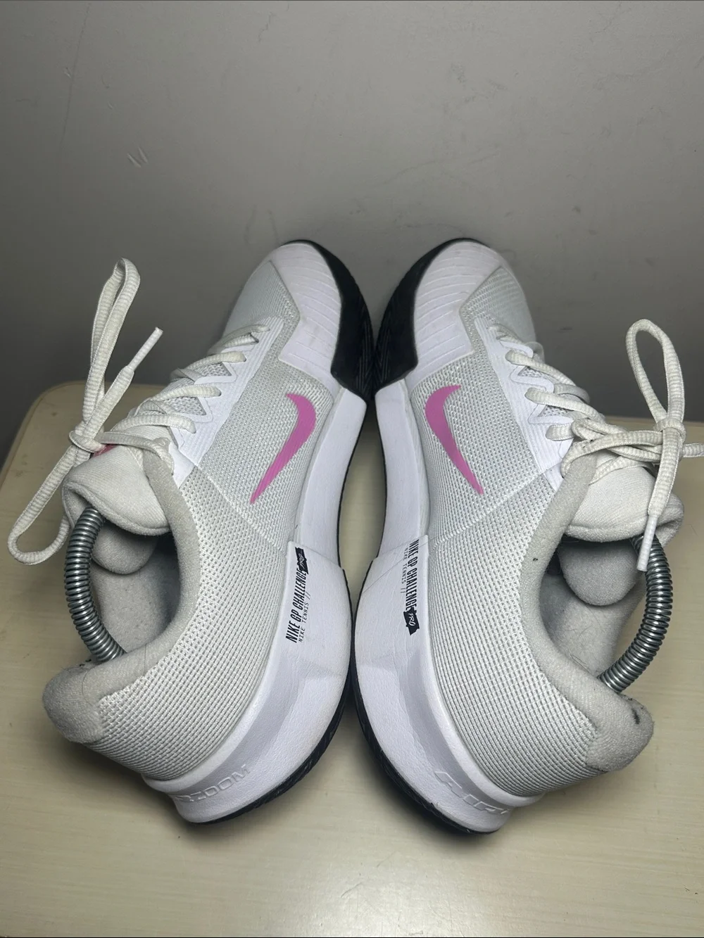 Nike GP Challenge Pro Women's White and Pink Athletic Tennis Shoes